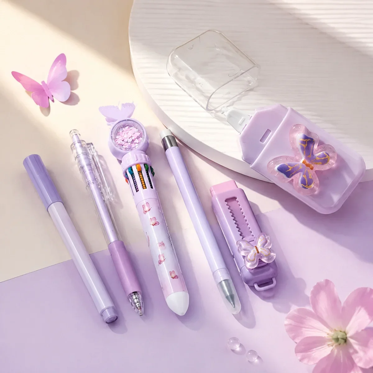New Butterfly Stationery Set Multi functional Learning Supplies Gift Pack Student Stationery Set Gift Ins Style Small Gift