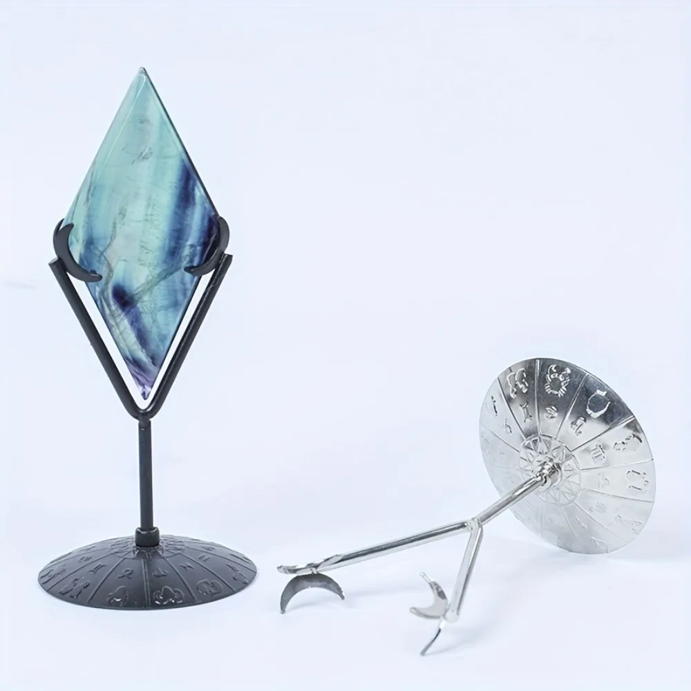 Twelve Zodiac Bohemian Crystal Display with Removable Metal Base-perfect for Home, Office and Party Decor