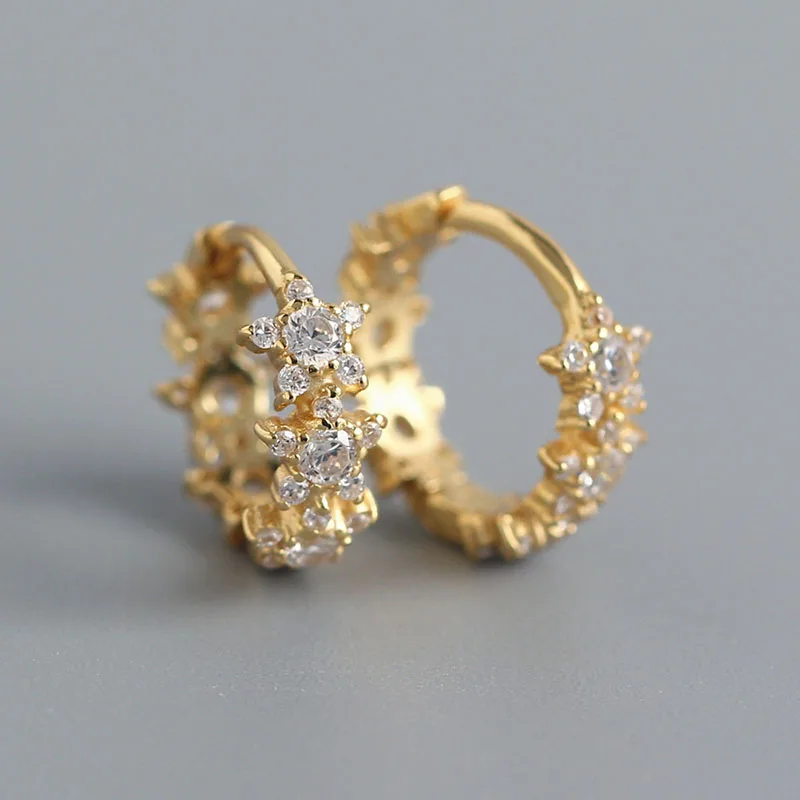 ANENJERY CZ Zirkon Kreis Creolen für Frauen Männer Punk Trendy Party Zubehör Mode Schmuck Geschenk – Detail 16