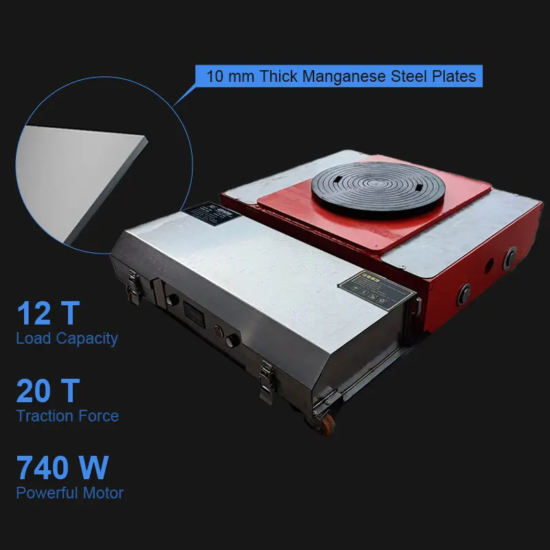 EST-20 Remote Control 20ton Goods Material Handling Move Heavy Duty Cargo Moving Skate Tank Transport Trolley