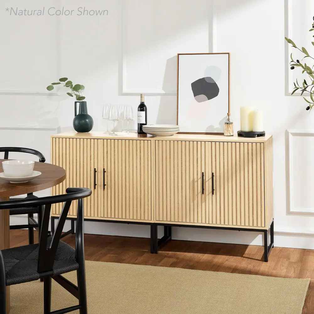 

Slatted Sideboard Buffet Cabinet, Entryway Table, Accent Storage Cabinet, Console Table for Hallway, Living Room, Dining Room B