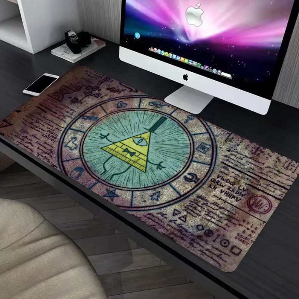 B-Bill C-Cipher G-Gravity Falls Mouse Pad Large Keyboard Mouse Desk Pad Non-Slip Rubber Gaming Mouse Pad Laptop Desk Mat HYBXXC