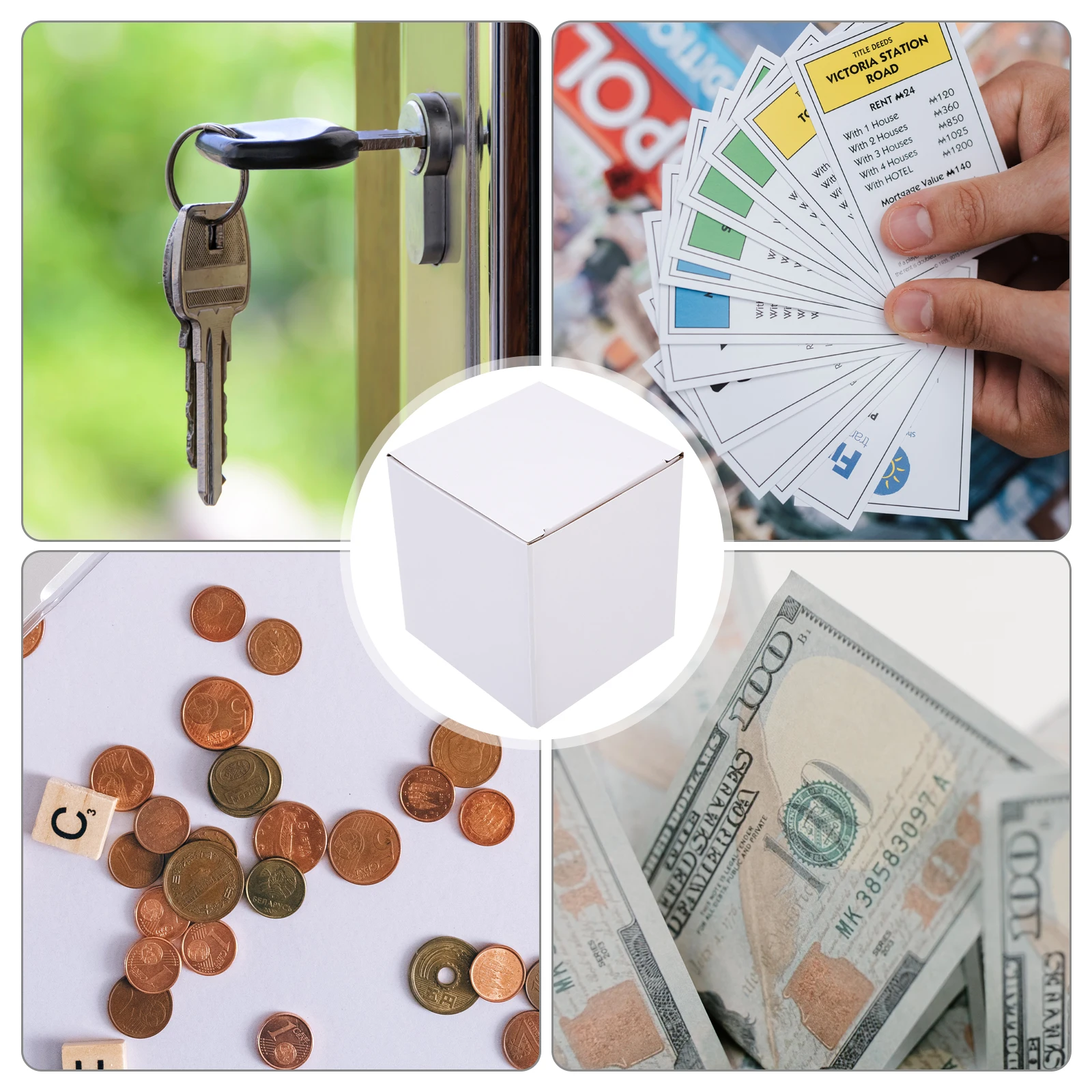 10 Pcs Monitor Packaging Boxes White DIY Wrapping Chalk Cases Compact Corrugated Paper Packing Boxes