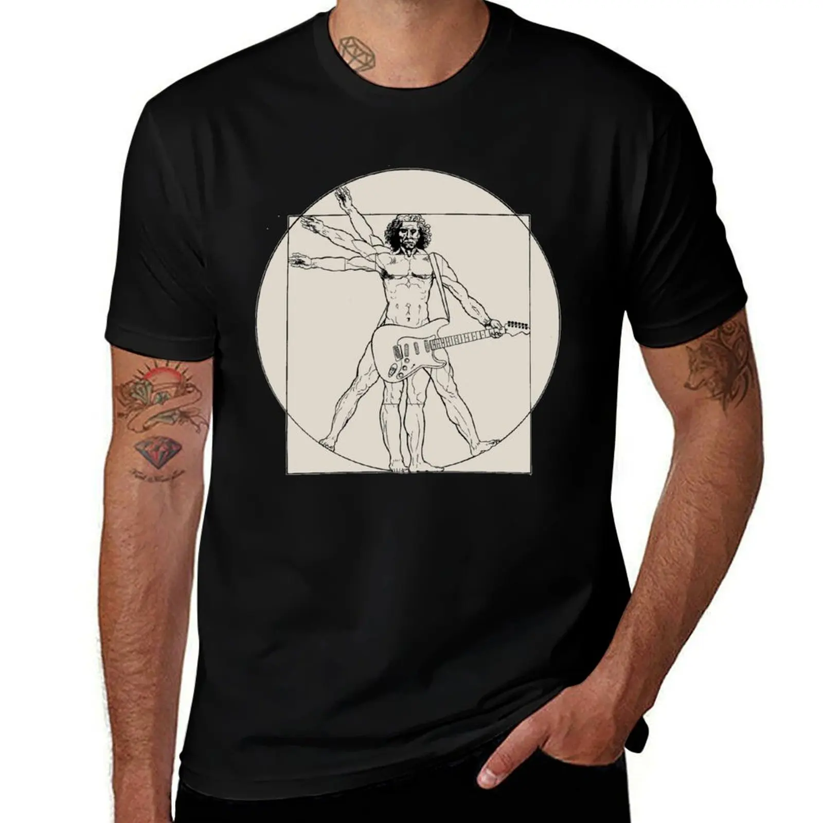 

Футболка Vetruvian Rock Star, мужские футболки для мужчин, повседневная футболка, персонализированная футболка с аниме, футболка