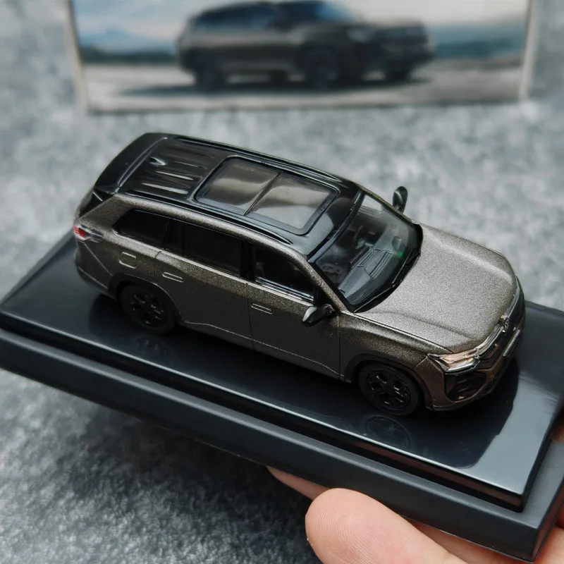 Diecast 1/64 escala SAIC Volkswagen coche en miniatura de aleación SAIC Volkswagen Teramont Pro coche de policía vehículo de juego coleccionable caja Original