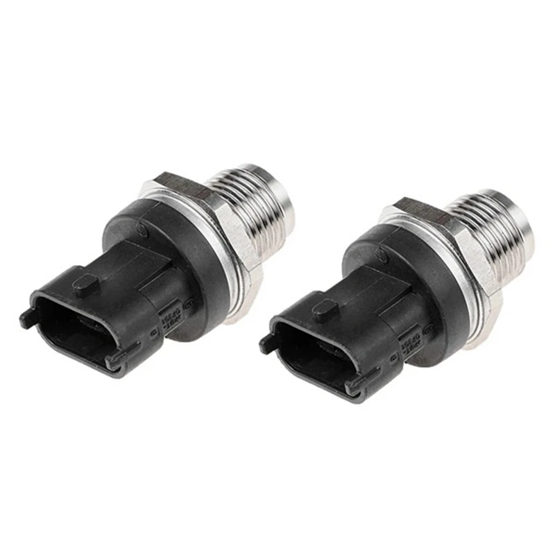 2Pcs Fuel Rail Pressure Sensor Regulator For Dodge Cummins 2002-2007 6.7L Parts -Crude Oil IVECO DODGE DAF 0281006325