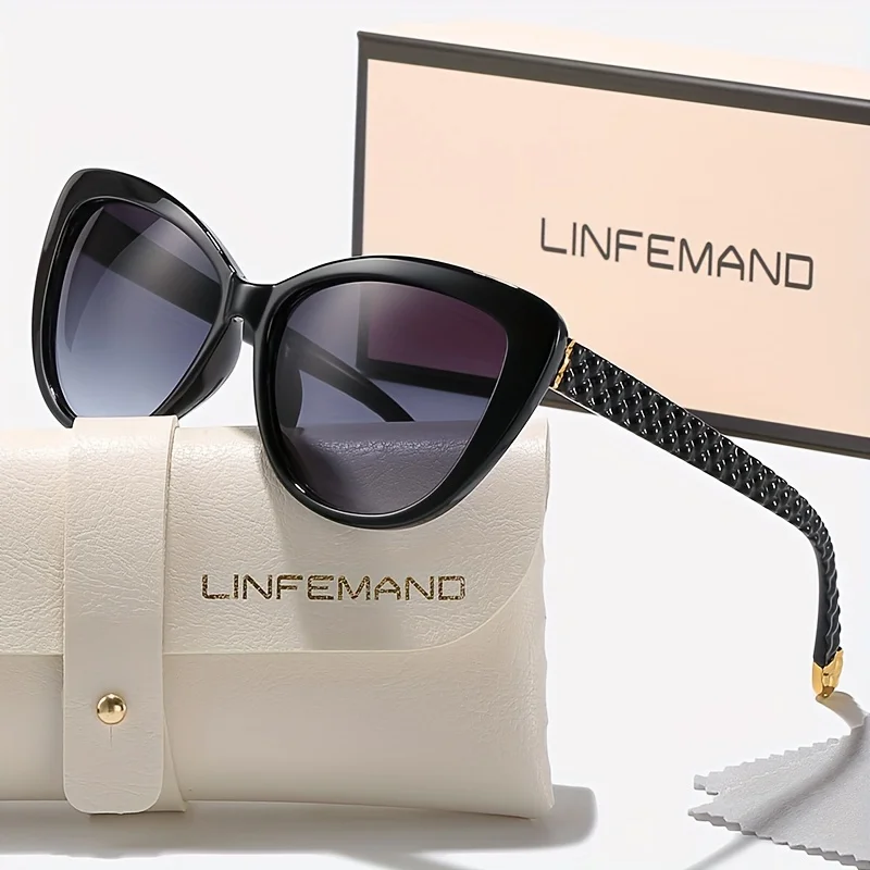 LINFEMAND Flower Cat Eye UV400 Sonnenbrille Damenmode Mode Brille Party Club Wear Urlaubsgeschenk – Detail 8