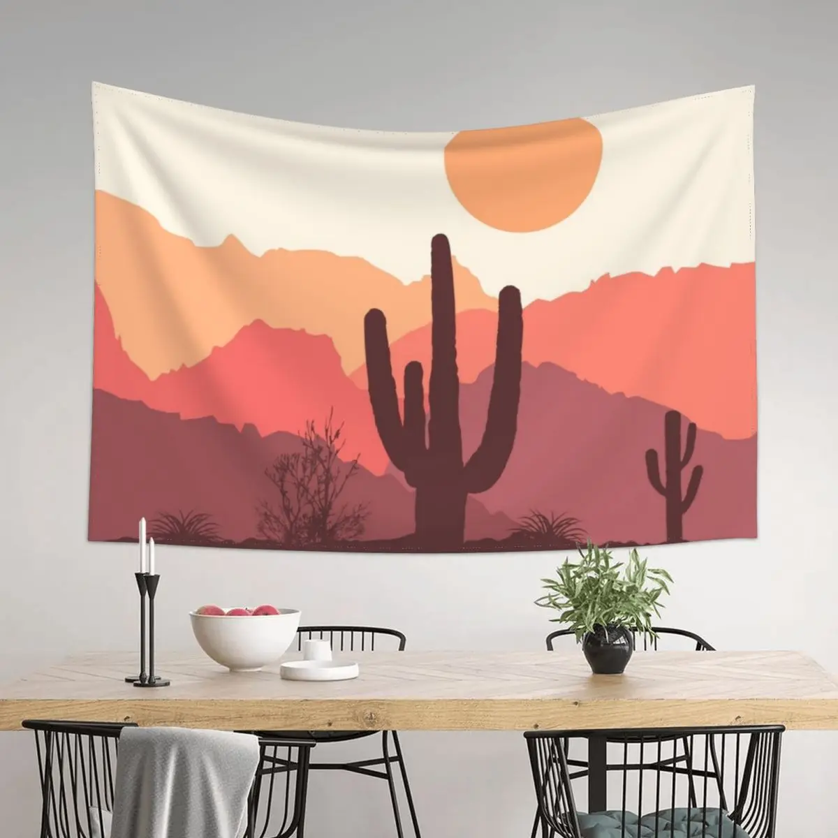 

Mexican desert sunrise Tapestry Decoration For Bedroom Decor For Bedroom Room Decor Aesthetic Custom Tapestry