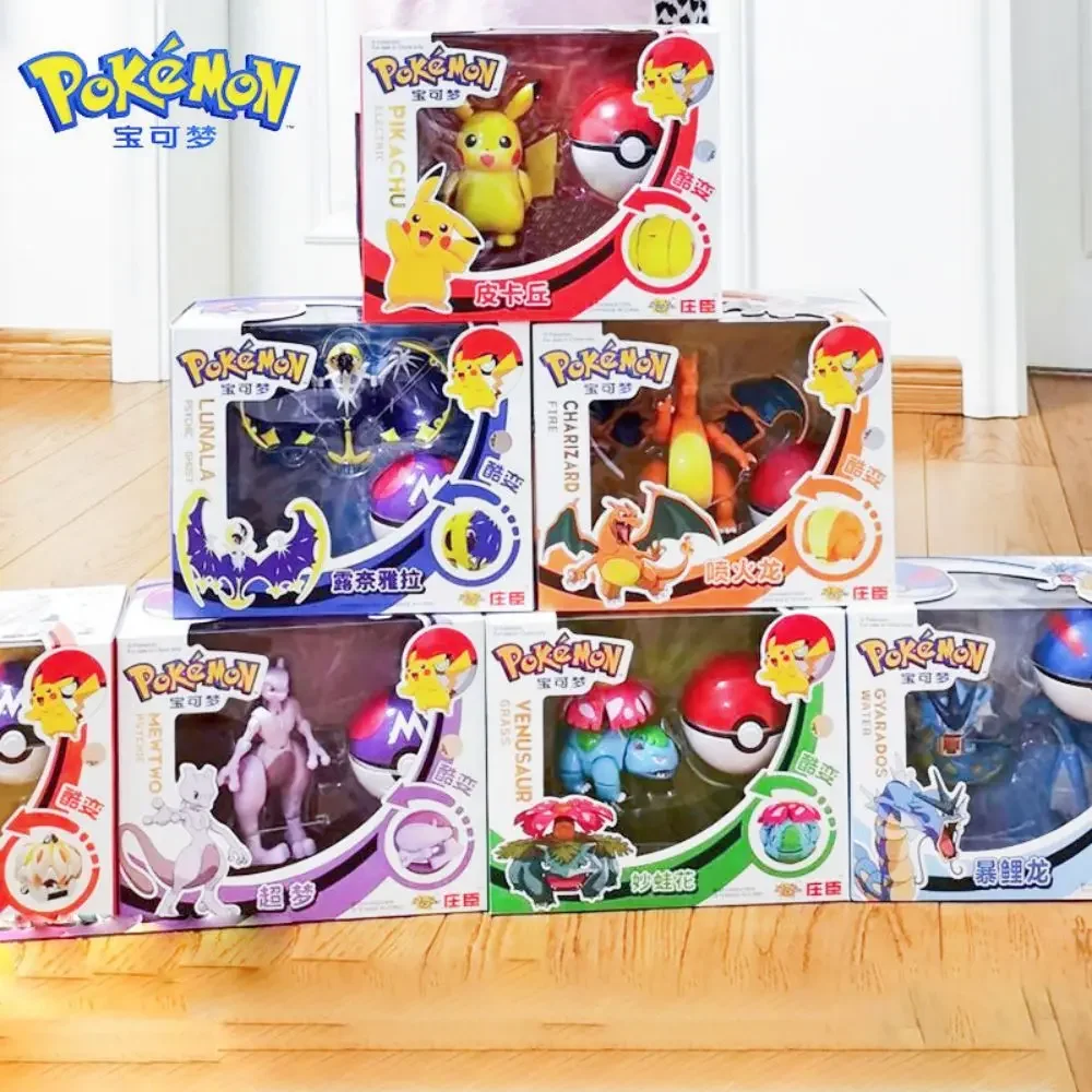 

Pokemon Ball Pokeball Anime Figure Pikachu Squirtle Pocket Monster Variant Pokemon Elf Ball Toy Action Model Birthday Gift