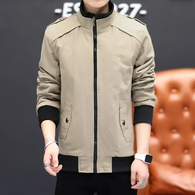 MRMT 2024 Brand Winter New Men's Jackets Plus Velvet Slim Coat Casual Overcoat for Male Jacket Outer Wear Clothing Garment