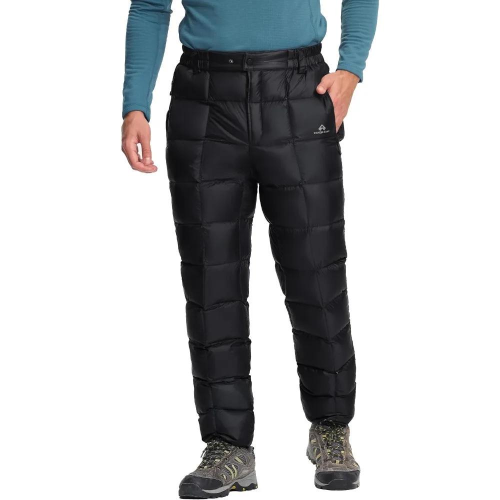 Pioneer Camp Puffer Pants Men 650-Fill Down Lightweight Packable Insulated TEFLON Windproof Thermal Ski Snow Snowboard