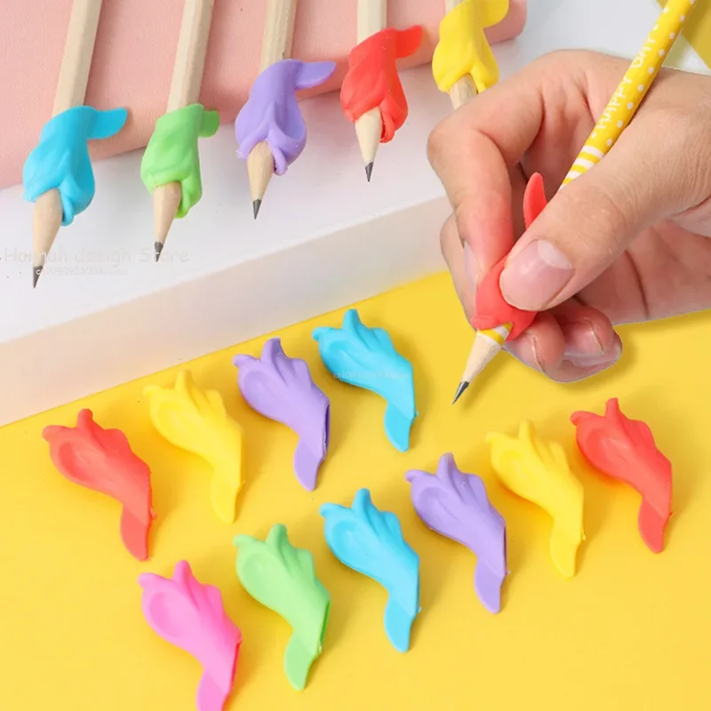 Silicone Dolphin Holding Pen Environmental Protection Children Students Pencil Aid Grip Set Posture Correction Tool Gift