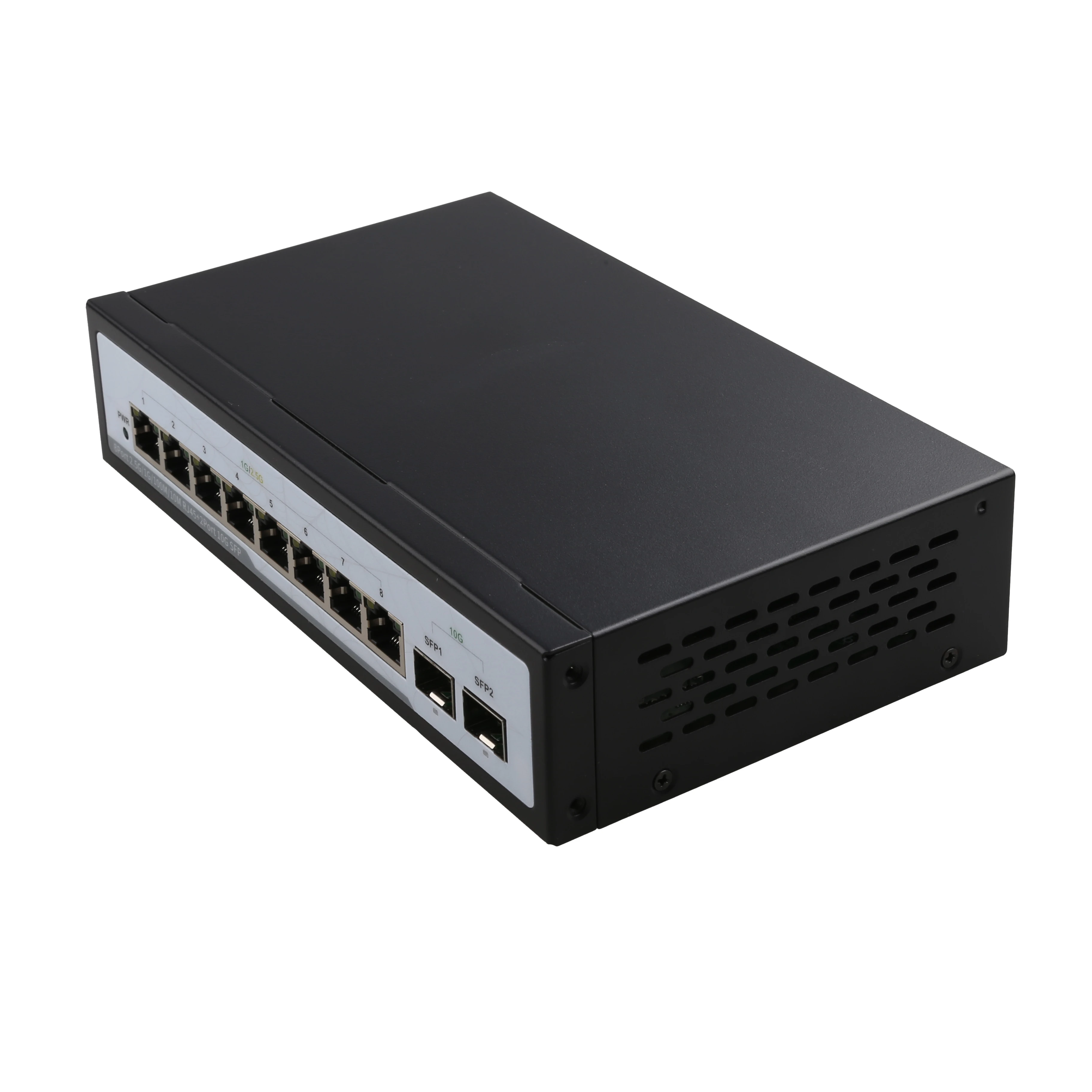 

8 портов 10/100/1000/2,5G+2 порта 10 Гбит/с SFP Неуправляемый коммутатор Ethernet Поддержка IGMP
