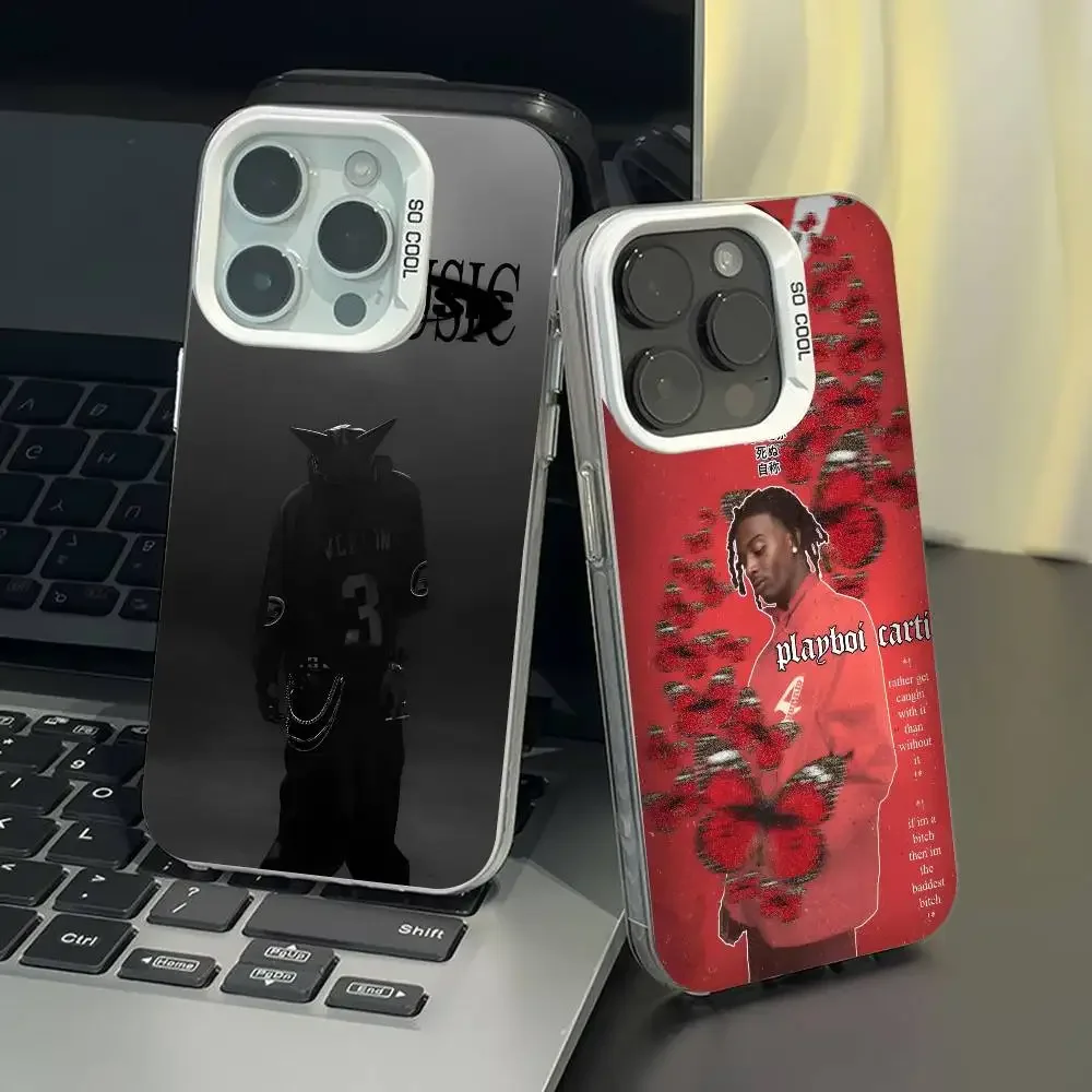 الهيب هوب ستار مغني الراب كارتي أنا الموسيقى جراب هاتف IMD تصميم اللون الفضي آيفون 17 16 15 14 13 12 11 الهواء برو ماكس زائد #1