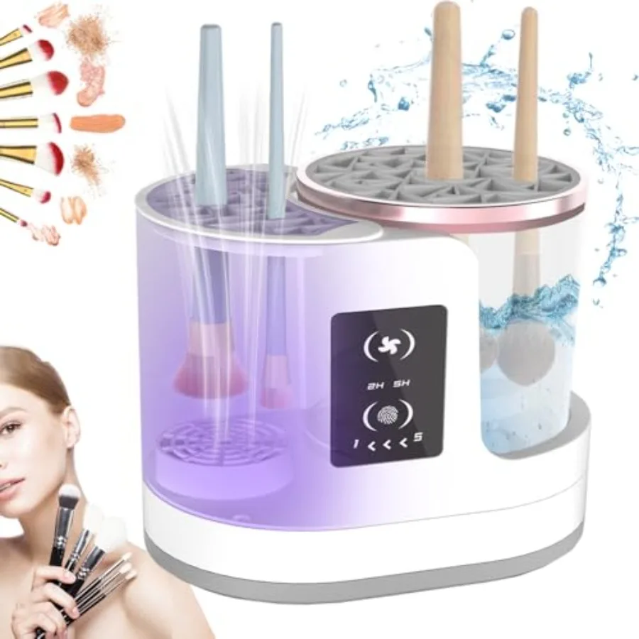 

Makeup Brush Cleaner 3 in 1 Electric Makeup Brush Cleaner and Dryer Automatic Makeup Brush Cleaner Machine with MultiHour Dryin