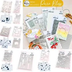 Pure Bliss Floral Cherry Heart Clear Stamps Metal Cutting Dies Stencil Hot Foil DIY Scrapbook Craft Template Gift Card 2025 New