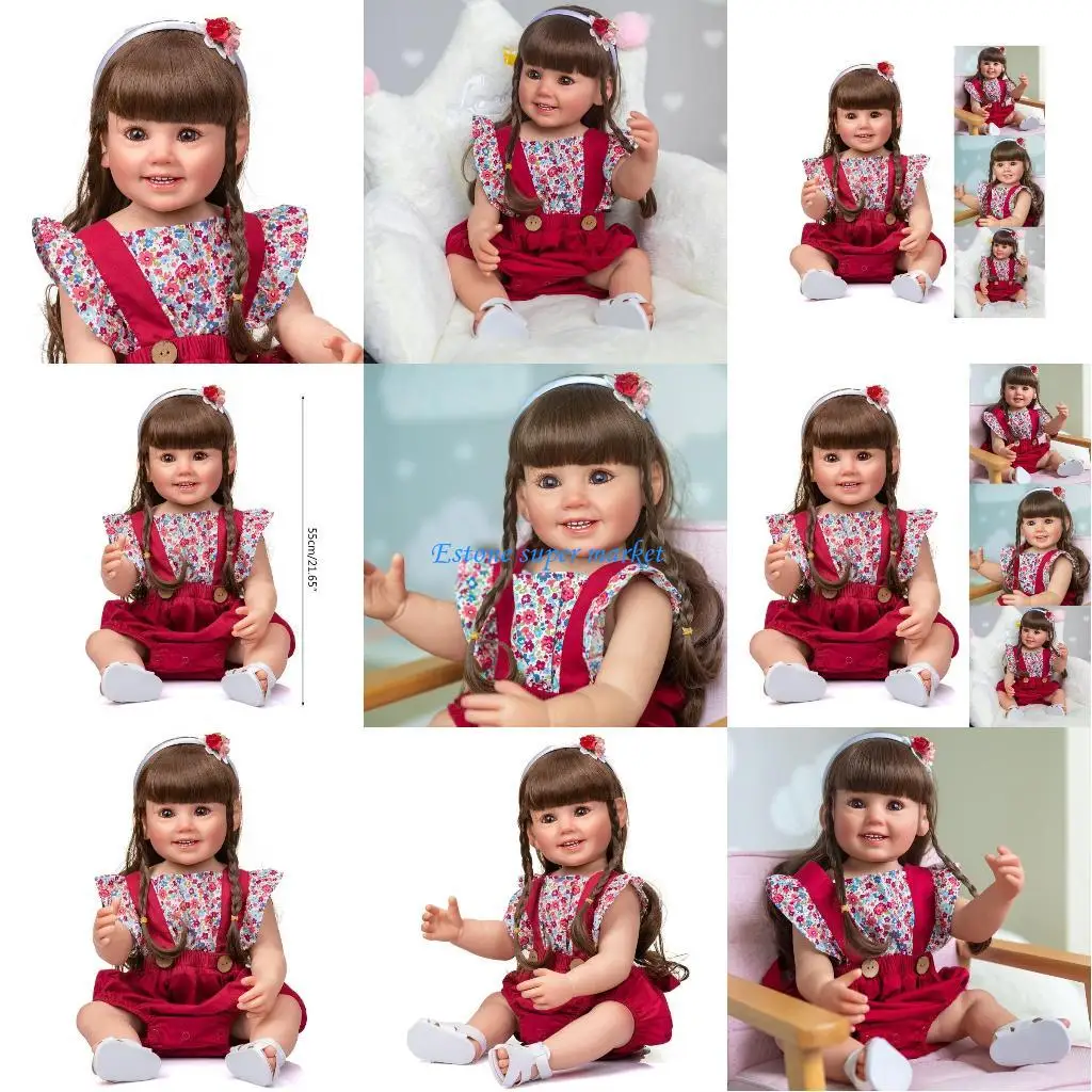 

090B 55cm Realistic Sleeping for Doll Soft Toy with Smiling Face Educational Boutique Collections Kids Party