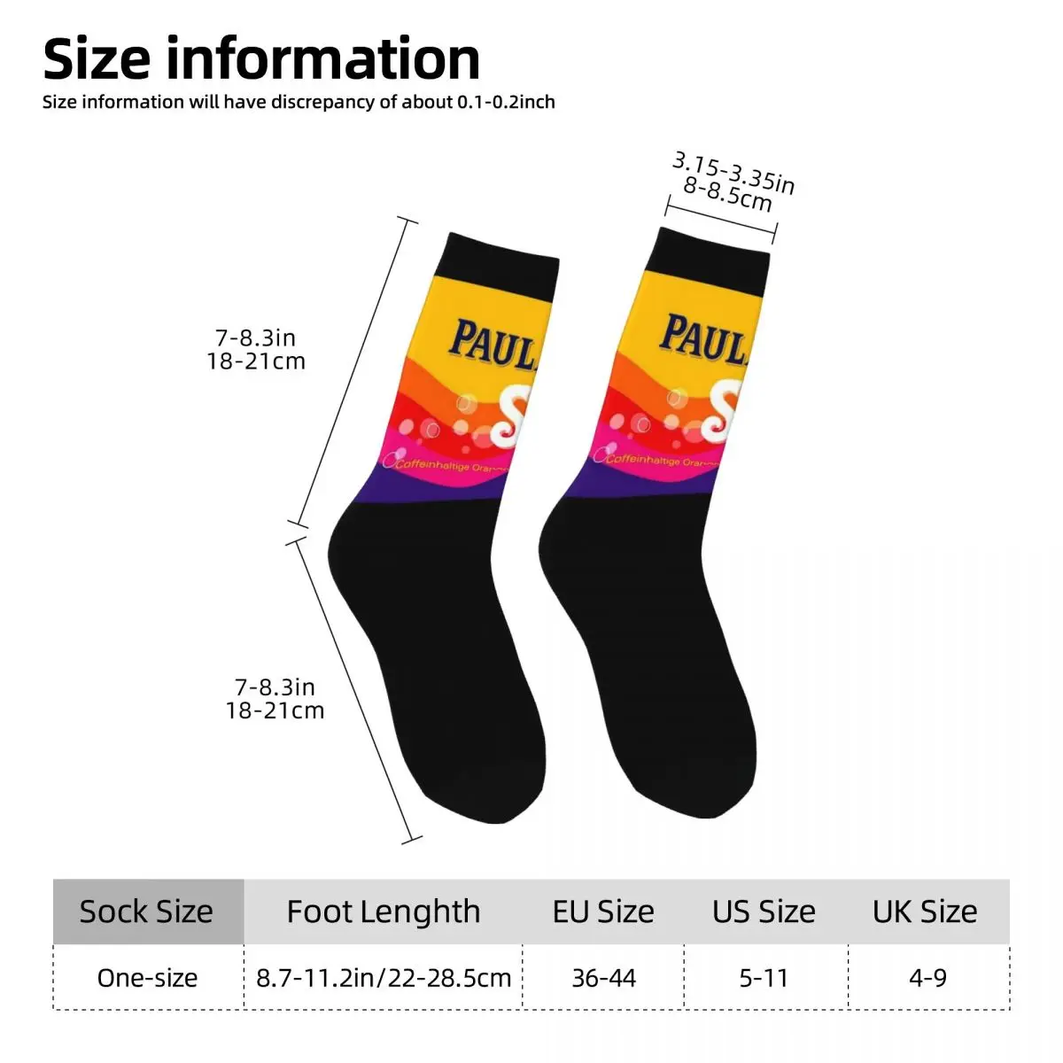 Paulaner Spezi-Chaussettes imprimées coordonnantes pour hommes, bas de course, chaussettes de sport, mode automne, chaussettes douces moyennes