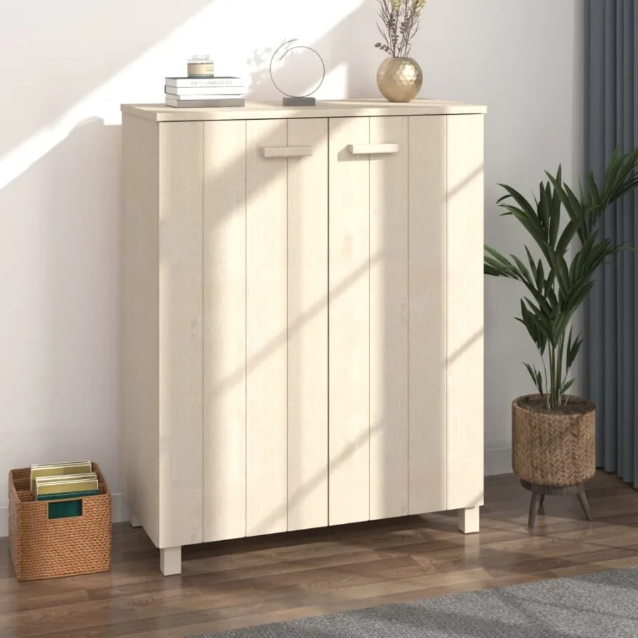 

Shoe Cabinet HAMAR Honey Brown 33.5x15.7x42.5 Solid Wood Pine