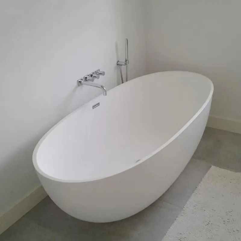 Hot Sale Standard Size Bath Solid Surface Cheap Freestanding Bathtub