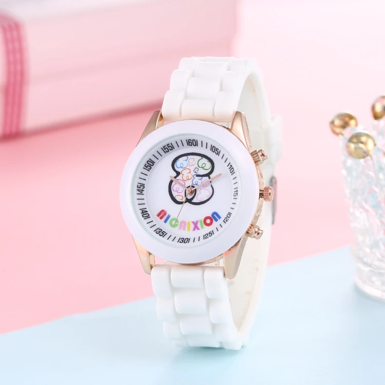 2022 New simple silicone Brand Bear Casual Quartz Watch Women Crystal Silicone Watches Reloj Mujer Men Watch montre homme