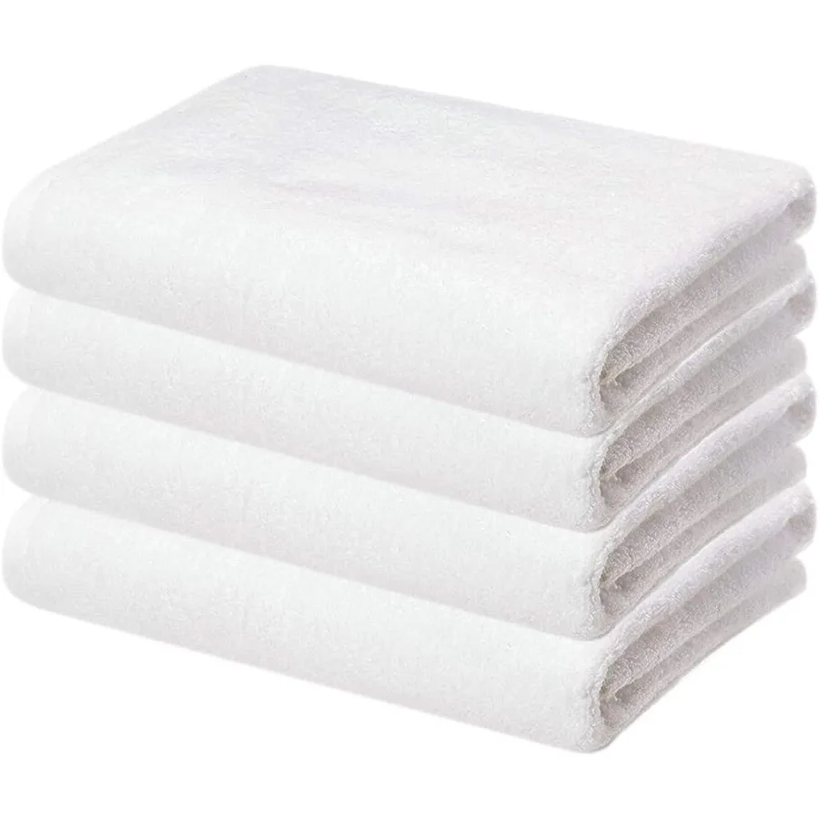 

4 упаковки банных полотенец 30x60 дюймов, качество спа-салона для отеля, 100, хлопок, мягкий, легкий и высокопоглощающий, быстросохнущий, для отеля T