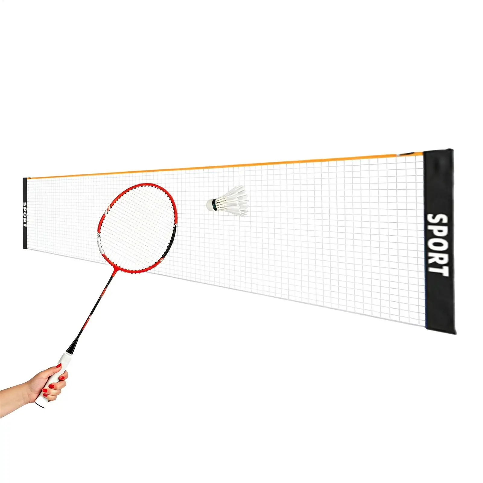 Volleyball Net for Backyard Height Adjustable Sport Training Mesh Backyard Badminton Net for Yard Beach Pool Court Gym School