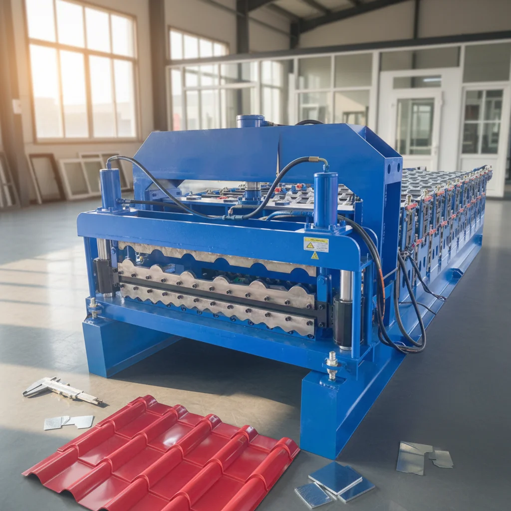 Metal Roof Panel Making Machine Touch Screen Control Auto Stacking Collecting Complete Metal Roof Sheet Making Unit