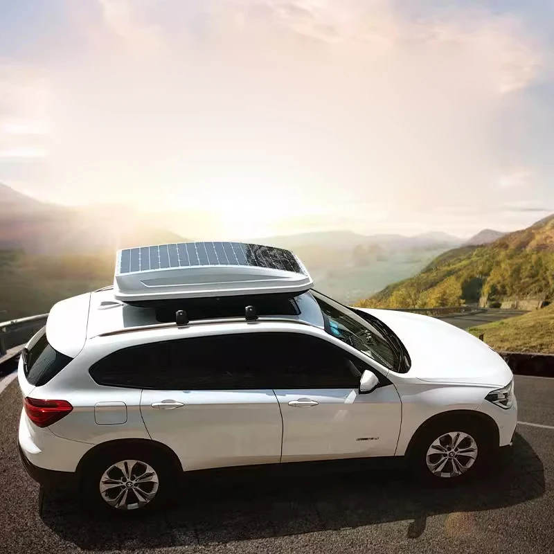 กล่องโซลาร์เซลล์ติดหลังคารถ SUV แผงโซลาร์เซลล์ติดหลังคารถยนต์ ชาร์จเร็ว สำหรับรถบรรทุกพื้นเรียบ แบบอเนกประสงค์ (ปรับแต่งได้)
