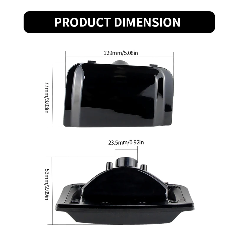 2PCS Only Shells Fender Side Puddle Light Cover No Bulbs For Peugeot Boxer Fiat Ducato Ram Promaster Citroen Jumper Relay 06-19