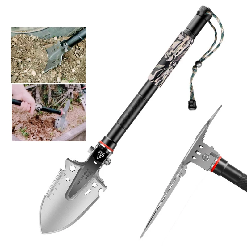 Outdoor Tactische Ingenieur Shovel Multifunctionele Apparatuur Mangaan Staal Camping Shovel Tool