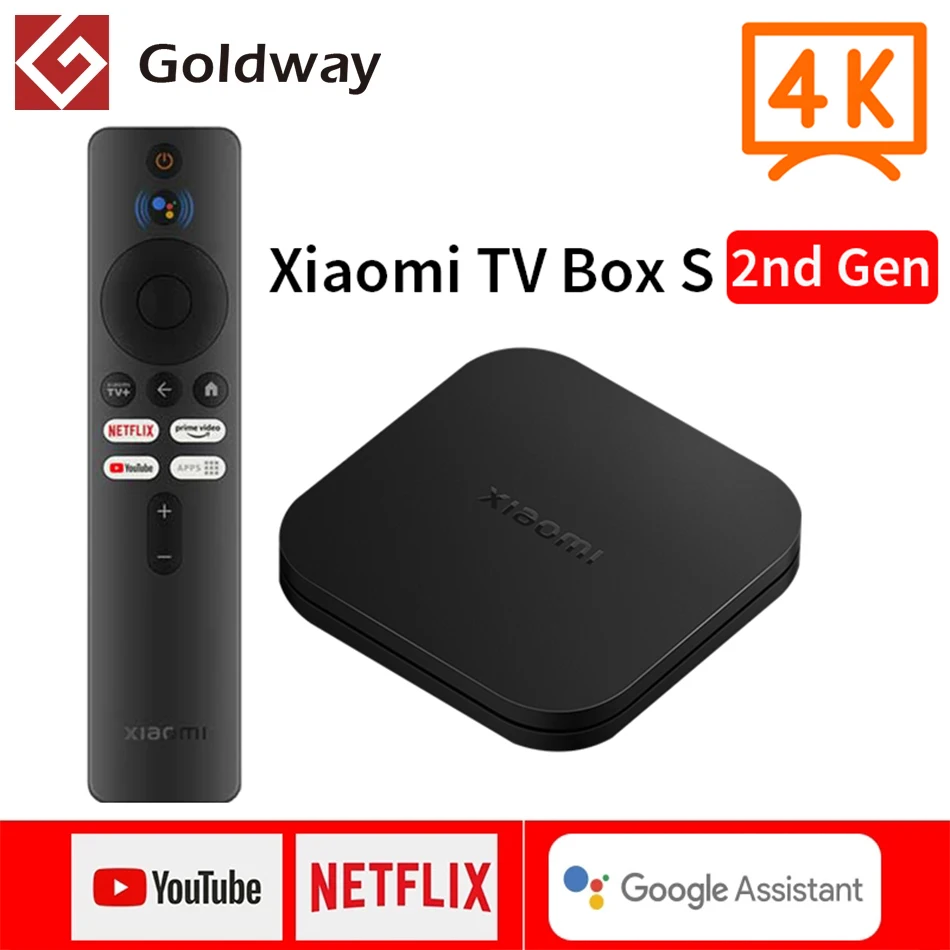 Глобальная версия Xiaomi Mi TV Box S 2-го поколения 4K Ultra HD BT5.2 2 ГБ 8 ГБ Google TV Google Assistant Smart TV Box Dolby Vision HDR10+