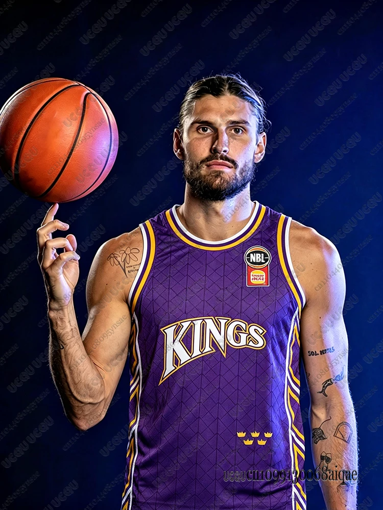 Sommer Neue Sport-Basketball-Trikots für Männer Sydney Kings Basketball-Shirts Schnell trocknende ärmellose Weste Herren-Basketball-Tanktop – Detail 4