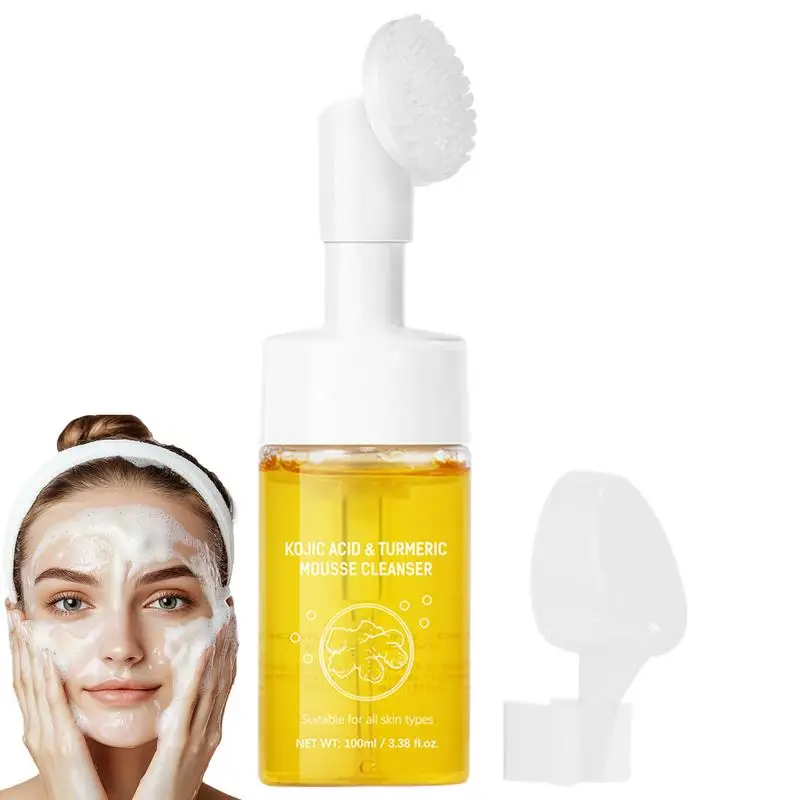

Turmeric Facial Cleanser Anti Acne Oil Control Blackhead Remover Skin Cleansing Brightening Rejuvenation Face Wash Foam 100g
