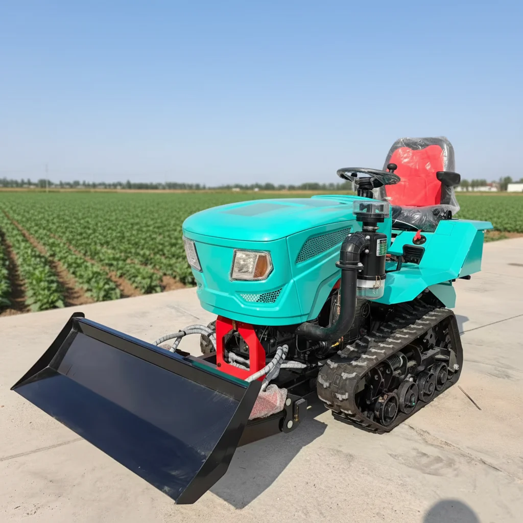 

Customize Remote Control Crawler Tractor With Rotary Tillage Blade And Weeding Machine For Agriculture