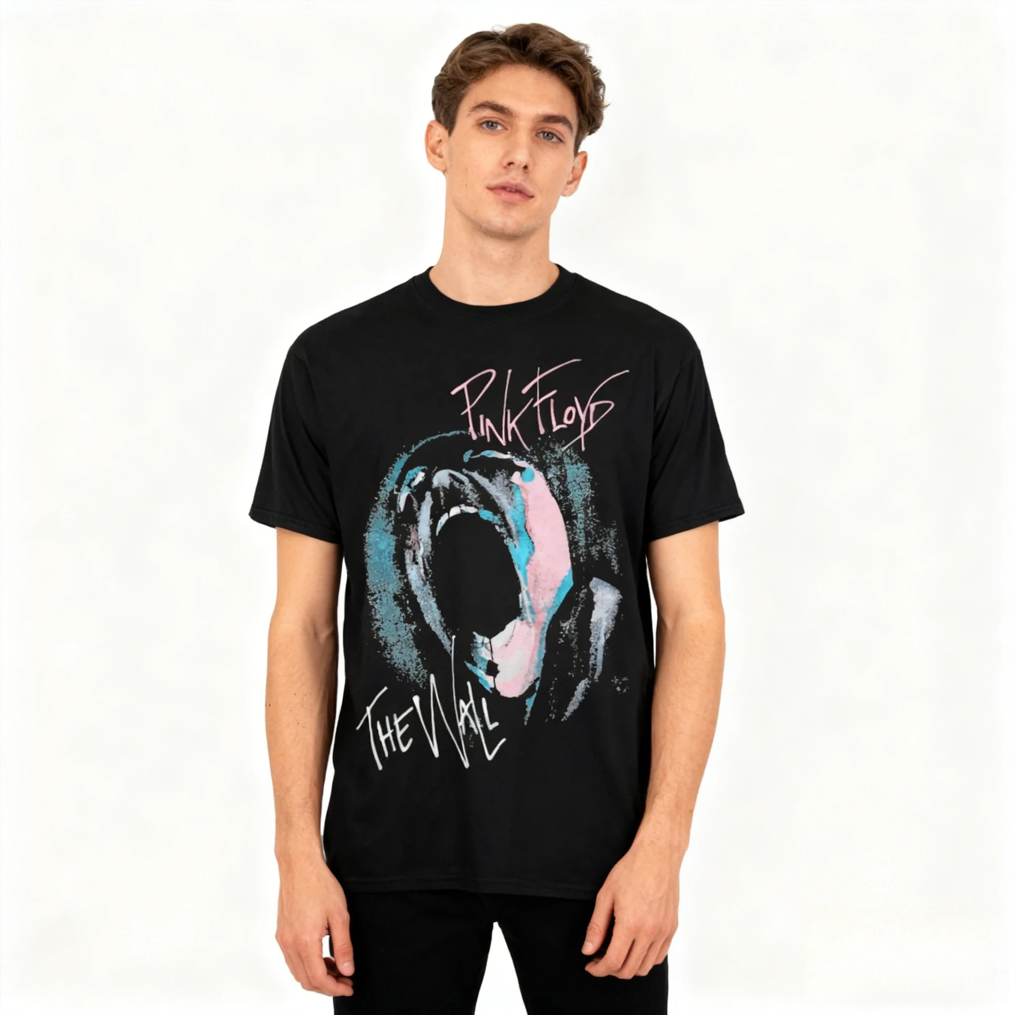 Camisetas con periféricos de póster de álbum de banda de Rock Pink Floyd, camiseta con estampado de Wish You Were Here para hombres y mujeres, camisetas holgadas de algodón de gran tamaño Y2K