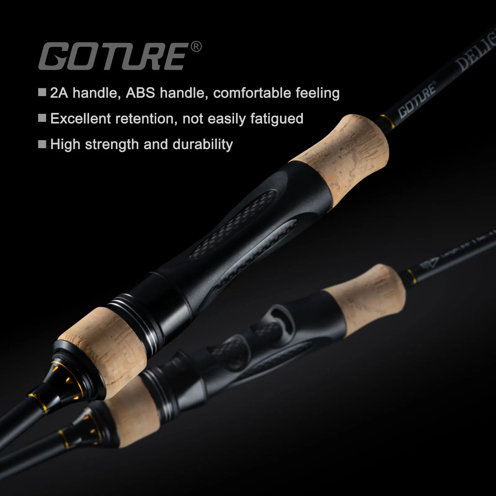 Goture 1.8m-2.2m FUJI Trout Fishing Rod Carbon Fiber Spinning Ultralight 4 Sections Lure Pole M/MF Action Saltwater Seawater image 4