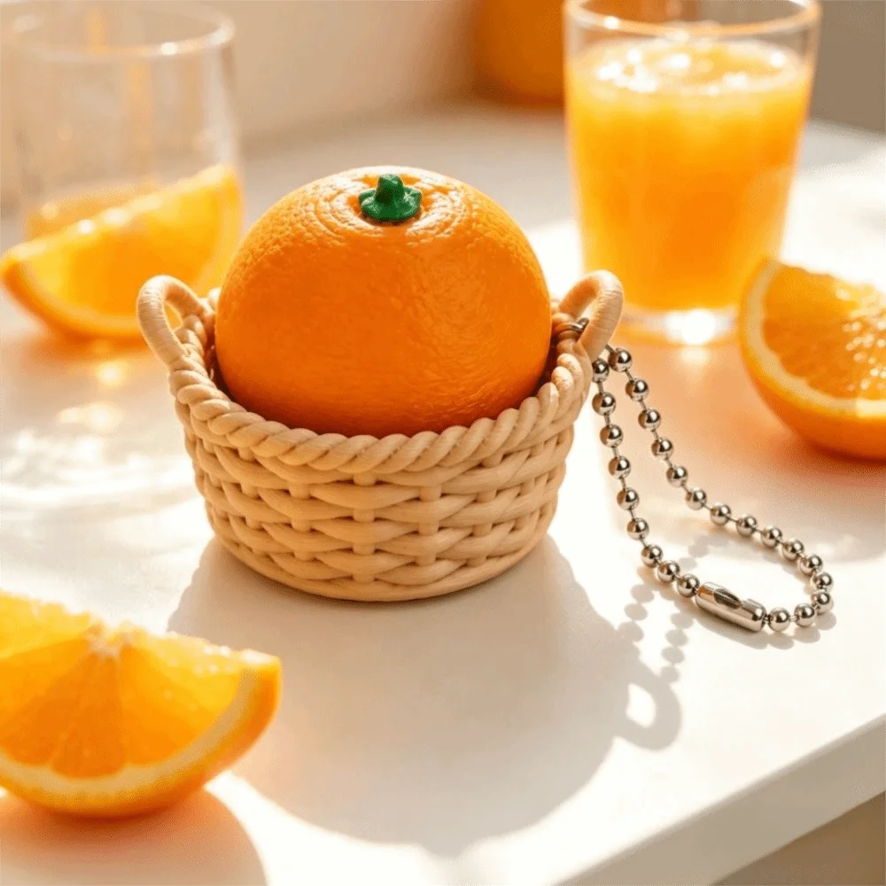 Simulation Fruit 3D Printed Keychain Simulation Vegetables Food Shaped Fidget Keychain Cute 3D Printed Reduce Pressure Keychain