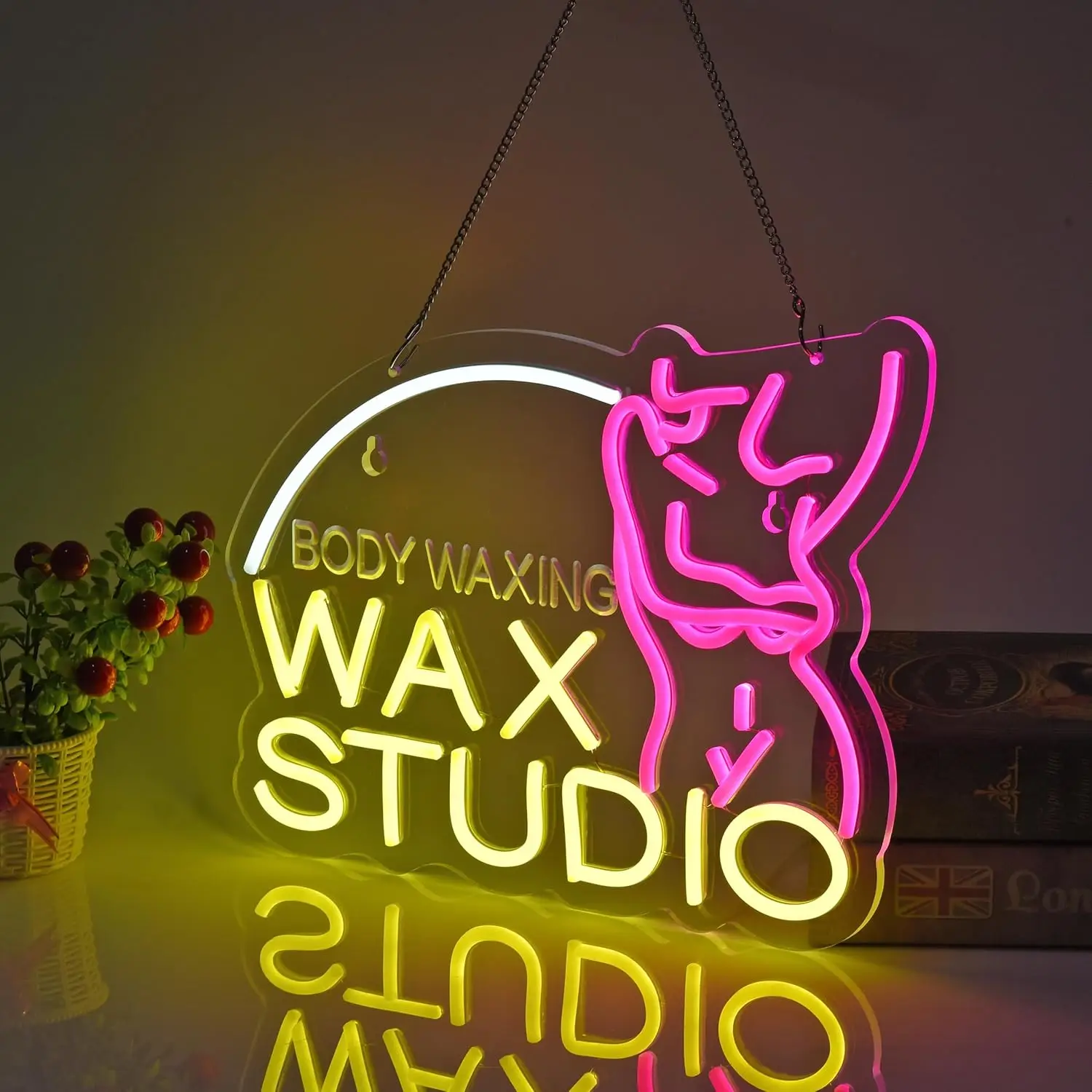 Wax Studio Neon Sign LED Neon Light Sign Wall Art Decor for Business Spa Beauty Room Nail Brows Lashed Salon Stores Barber Shop