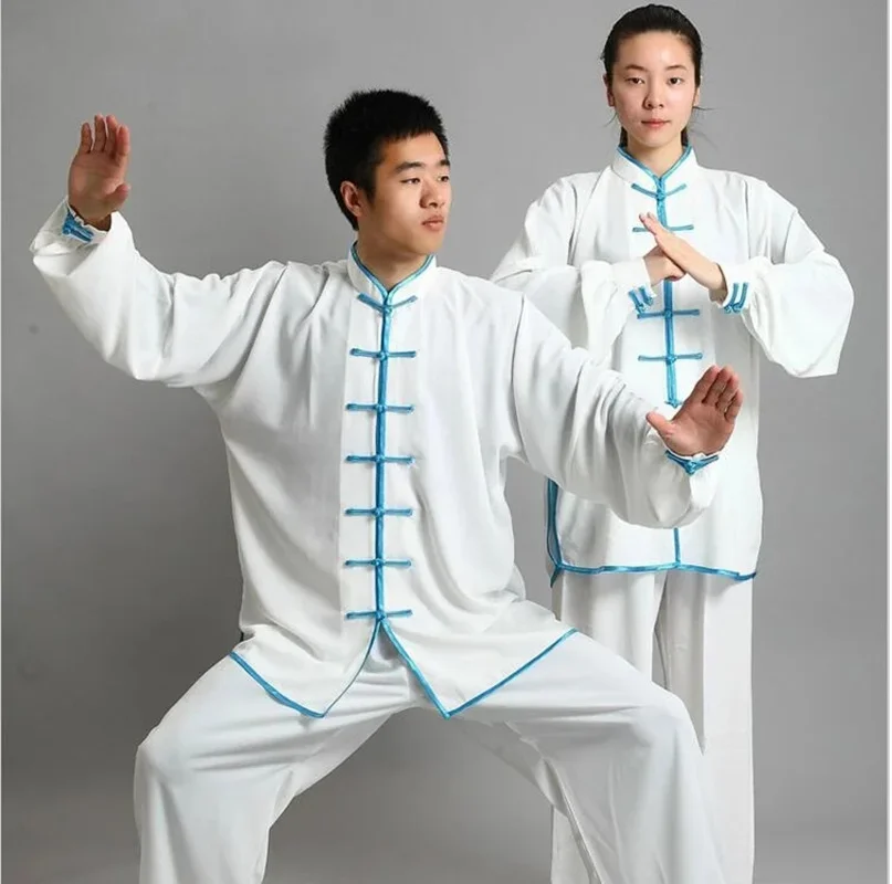 Traditional Chinese Clothing 14 Color Long Sleeved Wushu TaiChi Men KungFu Uniform Suit Uniforms Tai Chi Exercise Clothing view 5
