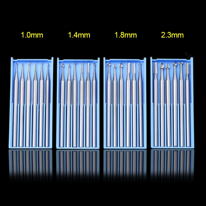 6 Pcs/box 2.35 mm Handle Tungsten Steel Engraving Cutter Walnut Bead Carving Tool Woodcarving Milling Cutter 1.0/1.4/1.8/2.3mm