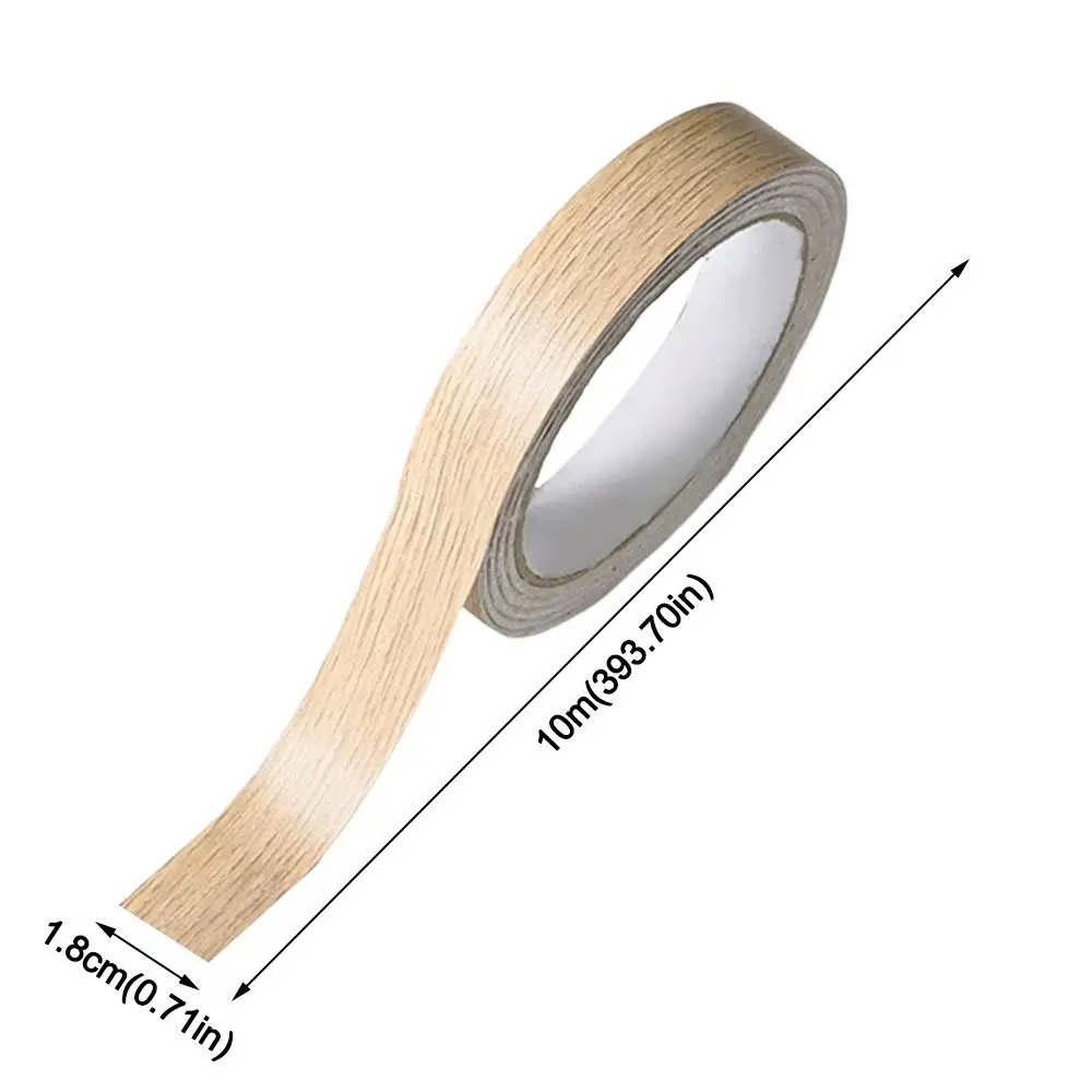 Nastro per bordi con venature del legno da 10 m * 1,8 cm Strisce sigillanti per bordi autoadesive ricondizionate in PVC autoadesivo