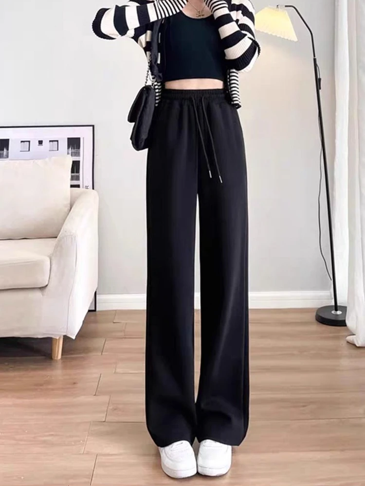 

Серые повседневные брюки для мальчиков на весну и осень. Модные свободные прямые широкие брюки. Спортивные спортивные штаны.