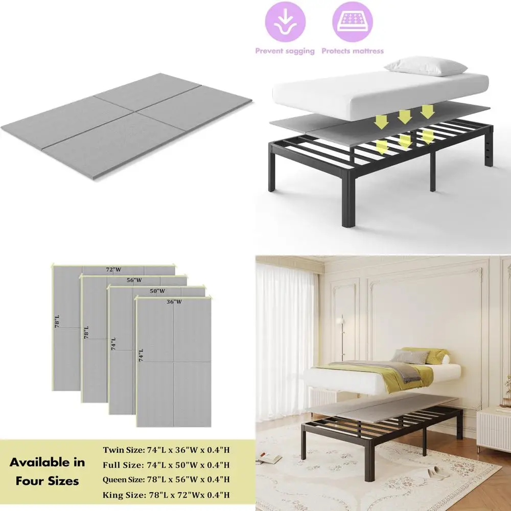 

Twin Size Low Profile Bed Support, Mattress Foundation, Breathable, Noise Reduction, Moisture Resistant, Lightweight and Thin
