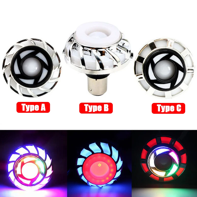 1PCS Angel Eye LED Flash Motorcycle Headlight Brake Rear Tail Lights Motorbike Accessories Universal Strobe Retrofit Lamp Bulb