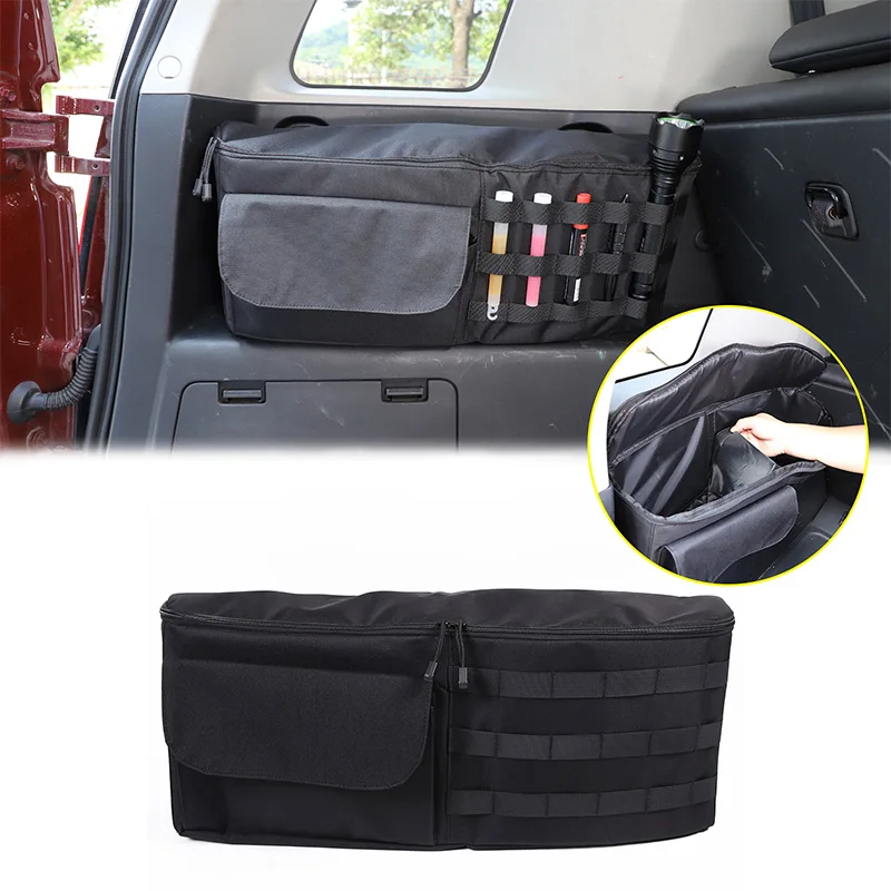 

For Toyota FJ Cruiser 2007-2021 Oxford cloth black car trunk multi-function tool hanging bag storage bag interior accessories