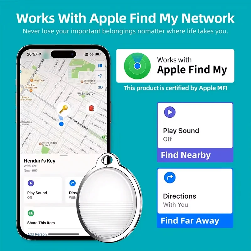 F3 Mini Tracking Tag For Apple Anti-lost Device For Keys Wallet Pet GPS Tracker For Children Realtime Location For Apple Find My