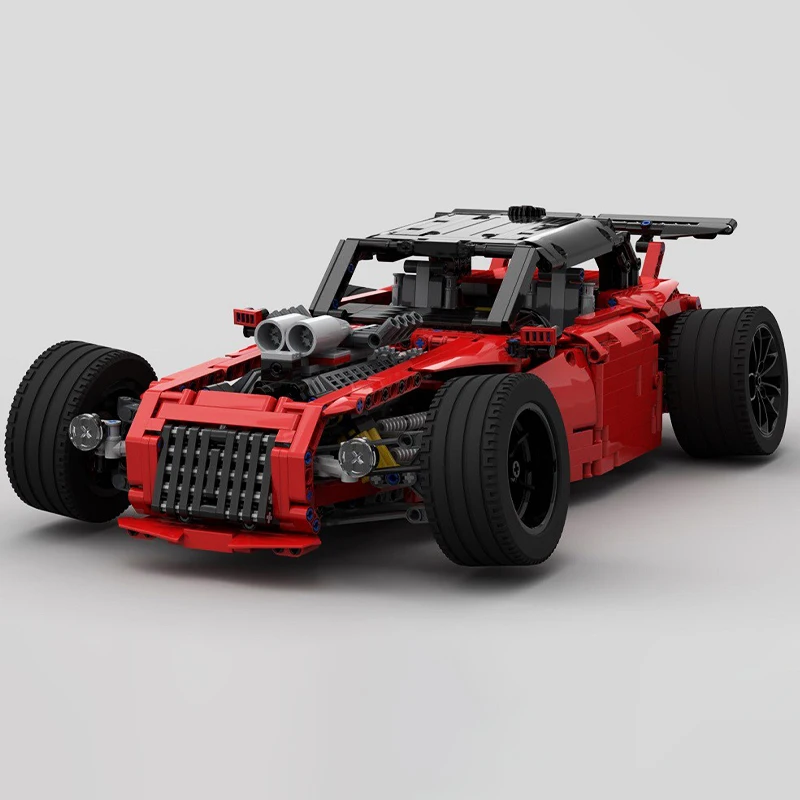 

2047 Pcs Technical Hot Rod Pneumatic Suspension Custom MOC Creation Building BlocksToys Gift