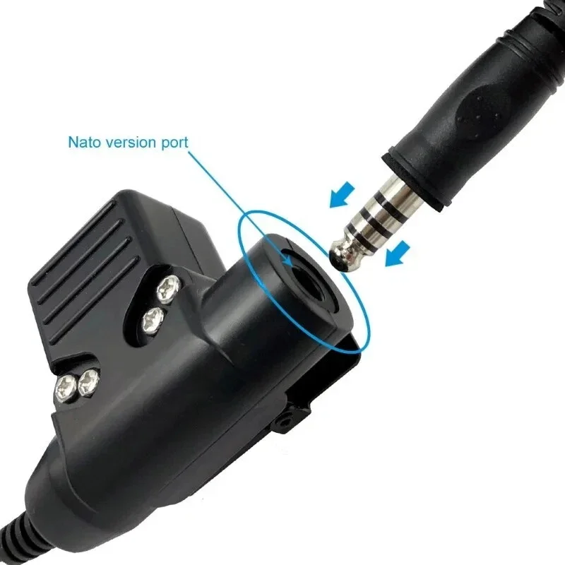 Tactical U94 PTT Adapter for STP8000 Z Tactical Bowman Elite II HD01 HD02 H50 Headset