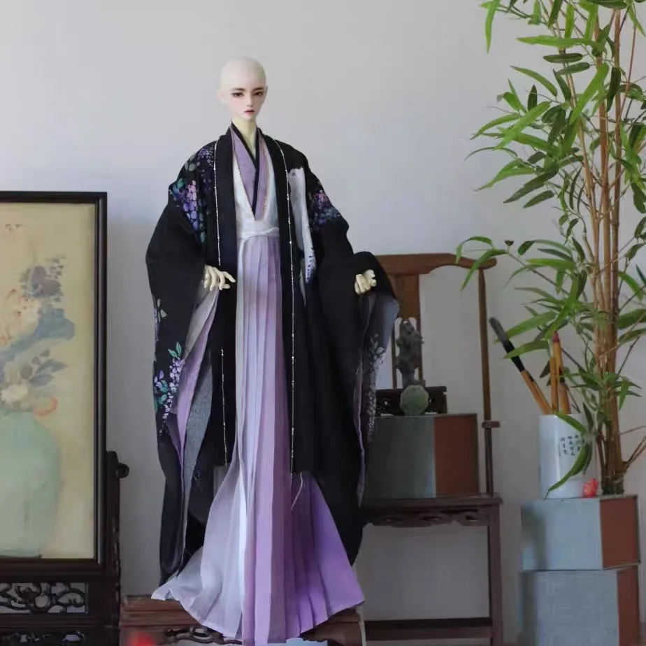 BJD Ancient Costume Robe Outfit Hanfu Dress For MSD SD13 SSDF 80Uncle 1/4 Strong Body 1/3 Doll Accessories Customized Size A1635